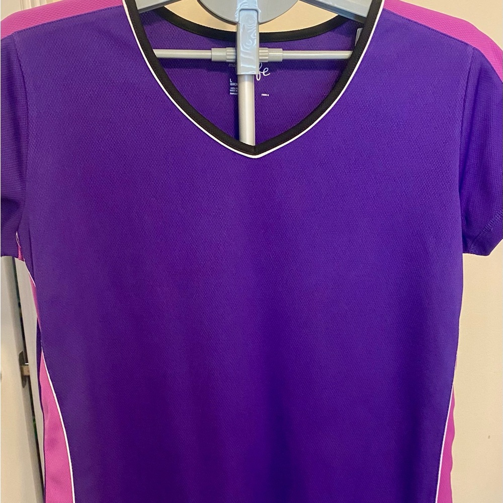 Made for Life Purple and Pink V-Neck Tee